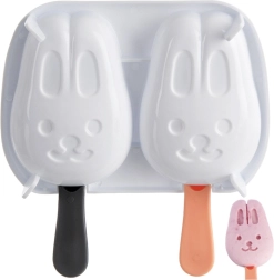 Molde para helado con tapa – 2 porciones, forma de conejito