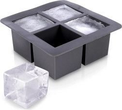 Molde de silicona para cubitos de hielo XXL 15,5 × 15,5 × 6 cm