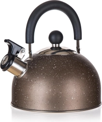 Tetera de acero inoxidable 1,7 l GRANITE Brown con silbato