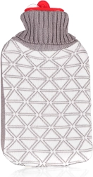 Bolsa de agua caliente Triangles 2 l con funda textil