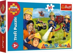 Puzle de 30 piezas - Bombero Sam, listos para ayudar