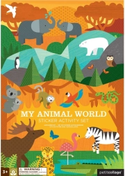 Petit Collage pegatinas reutilizables Mi mundo de animales