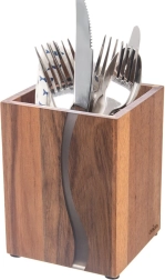 Soporte de madera para utensilios de cocina River de madera de acacia