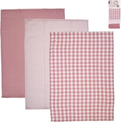 Paños de cocina de algodón Dekor rosas - 3 unidades