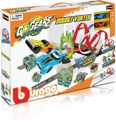 Pista de coches Bburago GoGears Extreme Vortex con loops y aro de fuego