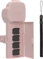 Funda protectora Sunnylife con correa y cordón para el cuello para DJI Osmo Pocket 3 – rosa