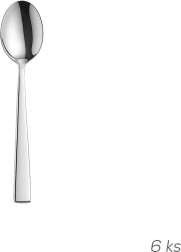 Cucharillas moka de acero inoxidable Plain 6 uds
