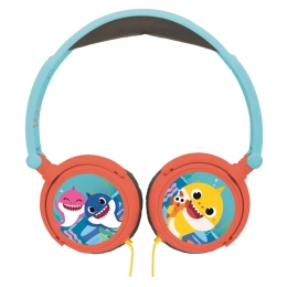 Auriculares infantiles plegables con cable BABY SHARK con limitación de volumen