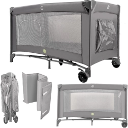 Cuna de viaje infantil 60 × 120 cm con estructura plegable y colchón