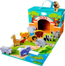 Bino maletín de viaje con animales para el zoológico