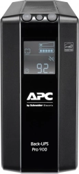 Sistema de alimentación ininterrumpida (UPS) APC Back-UPS Pro 900 VA con AVR y LCD, 6x C13