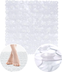 Alfombrilla de ducha antideslizante transparente 51 × 51 cm