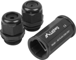 Acoplador RJ45 a RJ45 Cat.6 apantallado e impermeable IP67