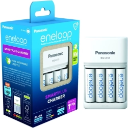 Cargador Eneloop Smart and Quick BQCC55 + 4x baterías AA