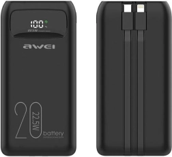 Powerbank 20000 mAh Awei P169K con carga rápida de 22,5 W y pantalla LCD