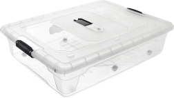 Caja de almacenamiento baja bajo la cama con ruedas 50 l