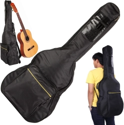 Funda para guitarra acústica con bolsillos y refuerzos