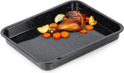 Asadera rectangular esmaltada 39,5 × 33,5 × 4,5 cm, 4 l