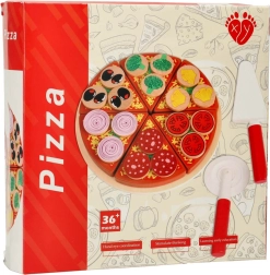 Pizza de madera con velcro y accesorios 20 cm