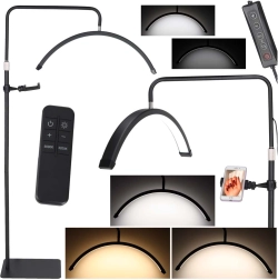 Lámpara cosmética LED arqueada de 36 W con temperatura ajustable y soporte