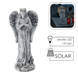 Figura angelical solar con LED, 34,5 cm