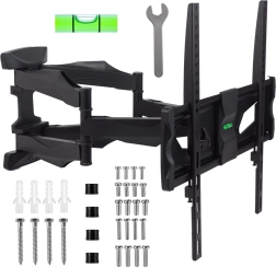 Soporte de pared universal para TV 26–55" con doble brazo y inclinación total