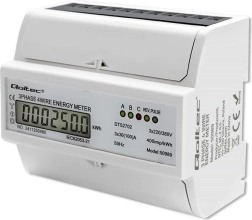 Contador electrónico trifásico bidireccional para montaje en carril DIN