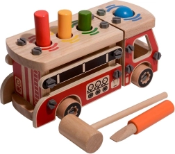 Set de construcción de bomberos de madera con banco de martillar LUCY & LEO
