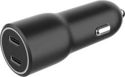 Cargador de coche con 2x USB-C PD 40W negro