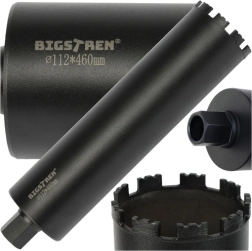 Broca de corona diamantada BIGSTREN 112 × 460 mm, rosca 1.1/4 UNC