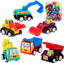 Set de vehículos de construcción con propulsión, 6 uds.