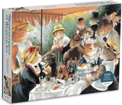Puzzle Galison El almuerzo de los remeros con gatos 1000 piezas