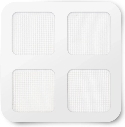 Parches autoadhesivos de reparación para mosquiteras blancos de 10 × 10 cm, 4 unidades