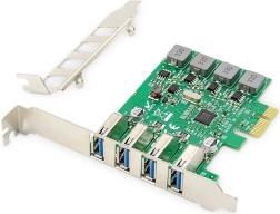 Tarjeta PCIe con 4× puertos USB 3.0 (Low Profile) – chipset VL805
