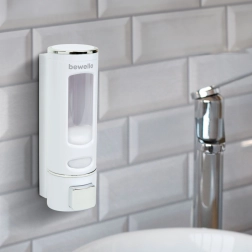 Dispensador manual de jabón de pared de 400 ml, blanco