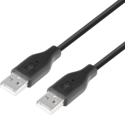 Cable USB AM-AM 1,8 m negro