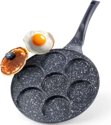 Sartén de granito para huevos y tortitas 27 cm, 7 cavidades GRANDE
