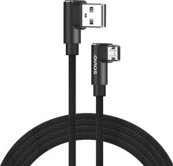 Cable reversible USB A – micro USB de 2 m con ángulo de 90° Savio