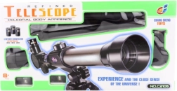 Telescopio infantil de plástico con trípode 60 mm