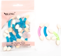 Aplicador de espuma doble para sombras de ojos BLING, set de 12 uds