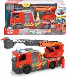 Camión de bomberos SCANIA Rosenbauer 35 cm con luces, sonidos y cañón de agua