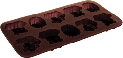 Molde de silicona para chocolate animales Culinaria, 10 uds., marrón