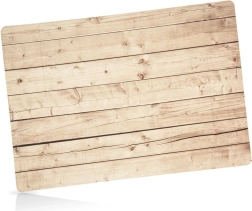 Salvamantel rectangular 43 × 30 cm con decoración de madera