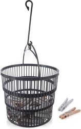 Cesta plegable con pinzas para la ropa (50 uds.)