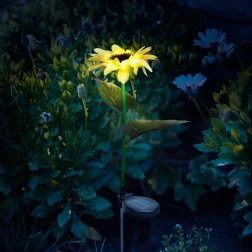 Flor solar LED decorativa de jardín, 75 cm