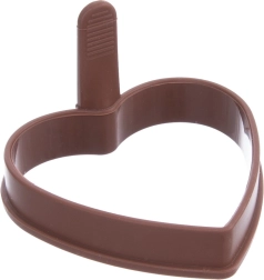 Molde de silicona para huevo corazón marrón Sillinie