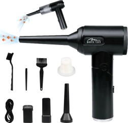Sopladora inalámbrica 2 en 1 y mini aspiradora media-tech jet air duster