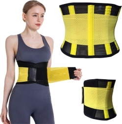 Entrenador de cintura de neopreno - amarillo, talla M