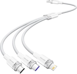 Cable USB 3 en 1 6A 1,5 m Vention (blanco)
