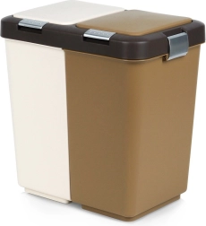 Cubo de basura de plástico para separación de residuos 2×10 l ORION